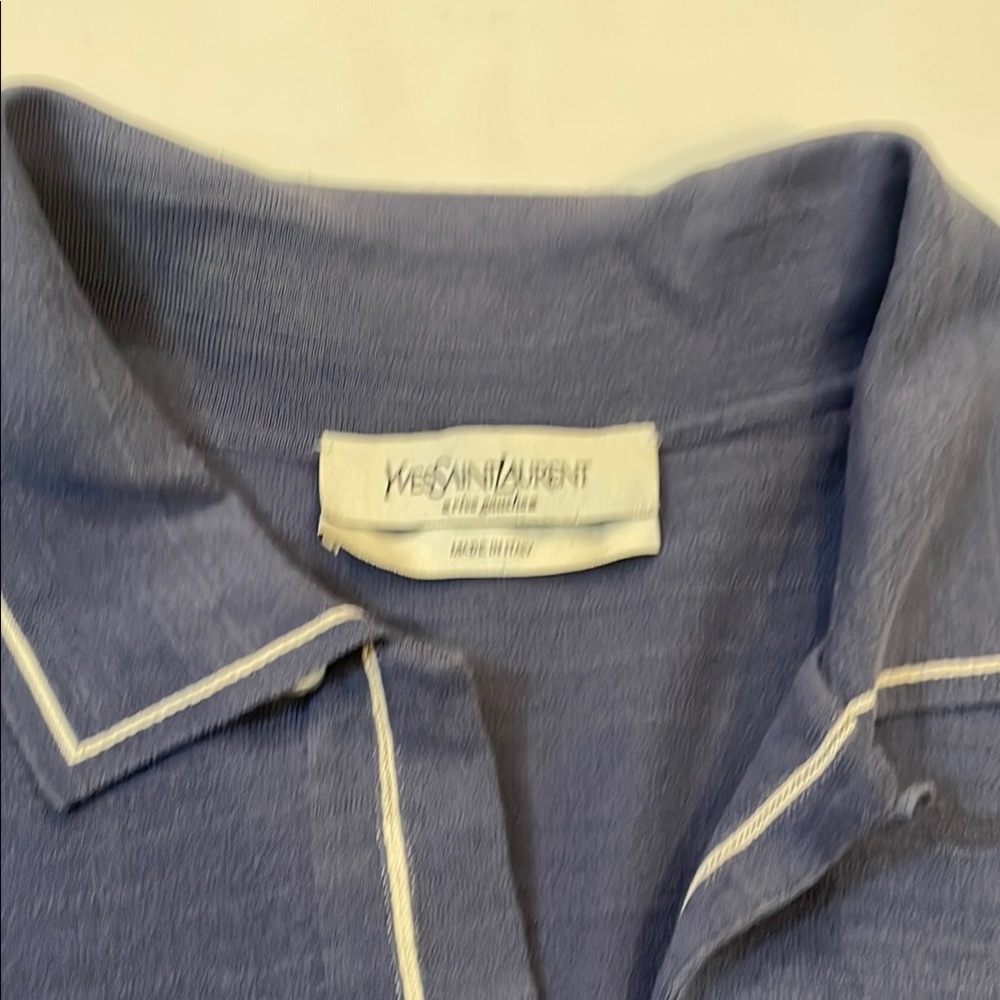 Yves Saint Laurent Rive gauche Classic Polo with Contrast Trim